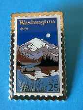 USA Stamp Lapel Pin Washington 1889 Vintage 25 Cent Stamp picture