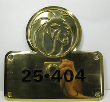 MGM GRAND LAS VEGAS OLD LION IMAGE Brass Room Number Plate Plaque Vintage (B) picture