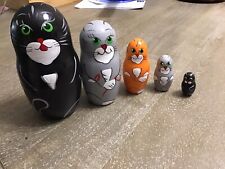 Russian Nesting Cat Dolls  picture