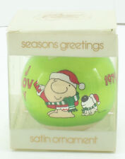 Universal - Season Greeting Ziggy Love Joy Satin Ball Christmas Ornament - 1979 picture
