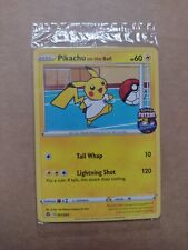 Pikachu on the Ball 001 / 005 RARE NEW SEALED Pokemon Card Futsal Football picture