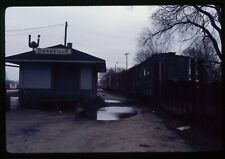 Railroad Slide - Milwaukee Road Granville Station Depot Freight Train MOW 1973 picture