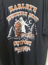 VTG Harley-Davidson Fairbanks AK Polar Bear & Wolfs T-shirt Mens L Single Stitch picture