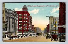 Omaha NE-Nebraska, Farnam St East From 17th, Antique Vintage c1911 Postcard picture