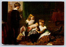 Vintage Postcard The Sick Doll William Powell Frith Painting London Medical Soci picture