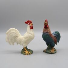Schleich Retired 1998 Rooster & Chicken Farm Animals Vintage Figures picture