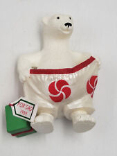 Vtg. 1989 Hallmark Keepsake For Dad Polar Bear Boxer Shorts Christmas Ornament picture