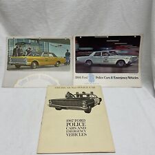 Original 1966/67 Ford Police/ Emergency/ Cabs / Sales Brochures Catalogs Lot (3) picture