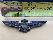 Vintage Amico Sterling And Gold Filled Naval Pilots Wings Badge picture