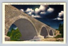 NC-North Carolina, Blue Ridge Parkway, Linville River Vintage Postcard picture