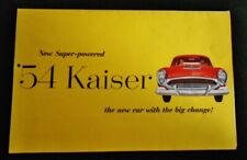 Original 1954 Kaiser Colorful Full Line Foldout SALES BROCHURE  Poster Potential picture