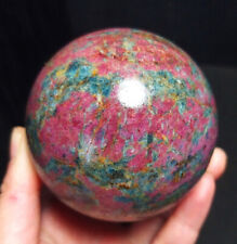 Rare 600G Natural Blue kyanite Crystal Ruby symbiosis Sphere Ball Healing WD1330 picture
