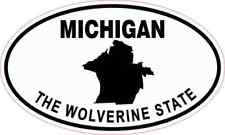 5 x 3 Oval Michigan the Wolverine State Sticker Car Truck Vehicle Bumper Decal picture