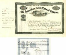 James River Valley Railroad Co. issued to and signed by W.R. Merriam, Crawford L picture