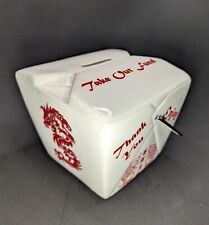 Fab Starpoint Ceramic Chinese Takeout Piggy Bank Coin Money picture