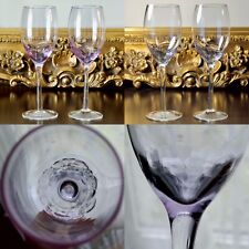 (2) Pair of Neodymium / Alexandrite Wine Glasses picture