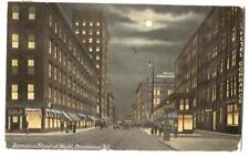 Postcard Dorrance Street at Night Providence RI 1913 picture