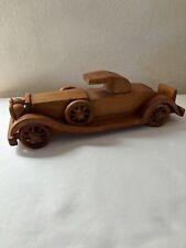 Vintage 1931 Packard Wooden Car Handcrafted With Moving Wheels 12 1/2 x 4 picture