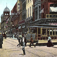 c1906 8th Street Filbert Philadelphia Pennsylvania PA Postcard Streetcar Trolley picture