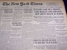 1935 NOVEMBER 9 NEW YORK TIMES - ITALIANS GAIN ON 3 FRONTS - NT 1966 picture