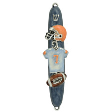Mezuzah Kids Football Fans Judaica Jewish Pewter Plated Antique Silver NWT picture