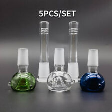 5Pcs/Set Downstem 14mm Male Bowl Piece Sets for Hookah Water Pipe Glass Bong picture