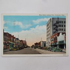Chickasha Oklahoma Downtown Main Street Looking West Scene Vintage Postcard picture