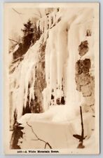 RPPC Ice Scene At White Mountains Shorey Studio Gorham NH Postcard A45 picture