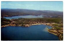 Meredith New Hampshire NH Lake Winnipesaukee Air View c1960 Postcard picture