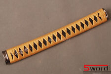  Black Rayskin Brown Ito Cord  Handle Tsuka 26cm  For Samurai Sword Katana  picture