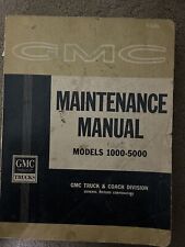 GMC Trucks & Coach Maintenance Manual Models 1000-5000 1963 X G233 picture