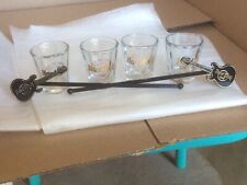 4 Vintage Hard Rock Shot Glasses W/2 Swizzle Sticks/Stirrers  picture