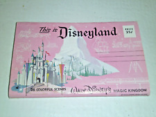 Vintage 1960's This is Disneyland Magic Kingdom 26 Scenes Pink Fold-Out picture