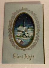 Vintage Christmas Card “Silent Night” Collector Journal Scrapbook Craft Ephemera picture