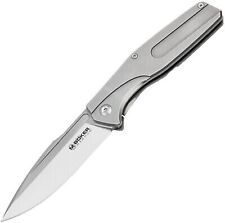 New Boker The Milled One Framelock Gray Stainless Folding 440A Pocket Knife picture