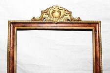 ANTIQUE FITS 12 X 18 FRENCH BAROQUE WOOD PICTURE FRAME GOLD GILT DOCUMENT MAP picture