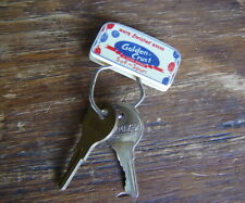 Vintage Bakersfield GOLDEN CRUST BREAD Advertising Key Chain ~ KERN COUNTY CALIF picture