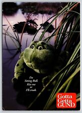 Postcard Gotta Getta Gund Stuffed Animal Advertising Plush Bull Frog picture