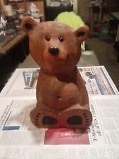 Vintage Big Sky Bear Hand Carved Wooden Bear picture
