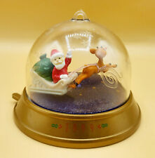 Vtg 1999 BLOCKBUSTER Very Merry Whirl Around Santa Rudolph Spinning Ornament EUC picture
