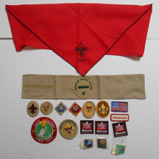 Mixed Lot of BSA Boy Scouts Cub Scouts Patches Bandana Medallions & More picture
