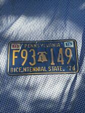1976 Pennsylvania Bicentennial License Plate picture