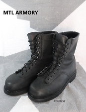 CANADIAN FORCES BLACK STEEL TOE  SAFTEY BOOTS SIZE 10 ( 270/ 110 ) picture