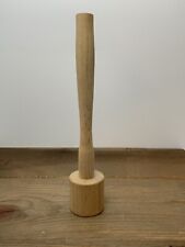 Vintage Solid Wood Pusher Masher Tool Kitchen Utensil 10.5” Tall Excellent picture