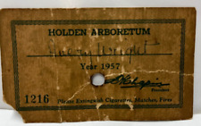 Vintage 1957 Holden Arboretum Kirtland Ohio Parking Lot Padlock Combination Card picture