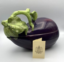 Kaldun & Bogle Vegetable Purple Eggplant Covered Serving Dish Bowl 12x7x9 picture