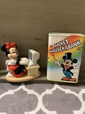 Vintage Disney Lot, Mickey Mouse Club Mickey Mouskabank, Ceramic Minnie Mouse  picture