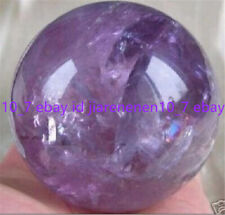 AAA RARE NATURAL AMETHYST QUARTZ CRYSTAL SPHERE BALL 48-50MM + STAND picture