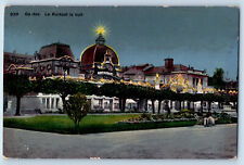 Geneva Switzerland Postcard The Kursaal At Night 1911 Posted Antique picture