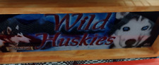 Wild Huskies (Vintage Slot Machine Plastic) Framed & Backlit picture